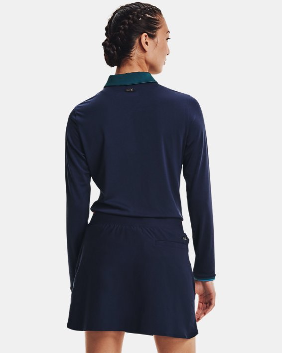 Women's UA Zinger Long Sleeve Polo, Navy, pdpMainDesktop image number 2